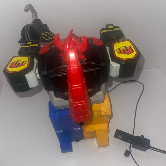 POWER RANGERS BANDAI DINO MEGAZORD 1993 WITH REMOTE CONTROL- non-working- 14" - Picture 6 of 8